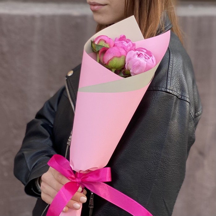 5 розовых пионов Флеминг